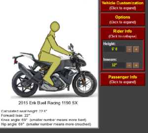 Motorcycle ergonomics