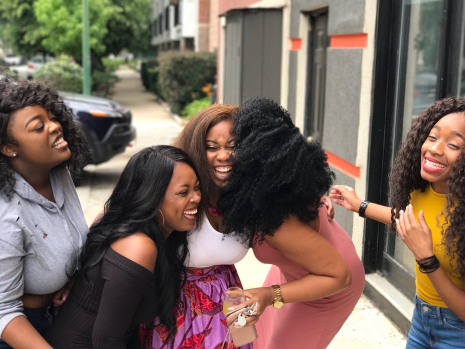 happy african women