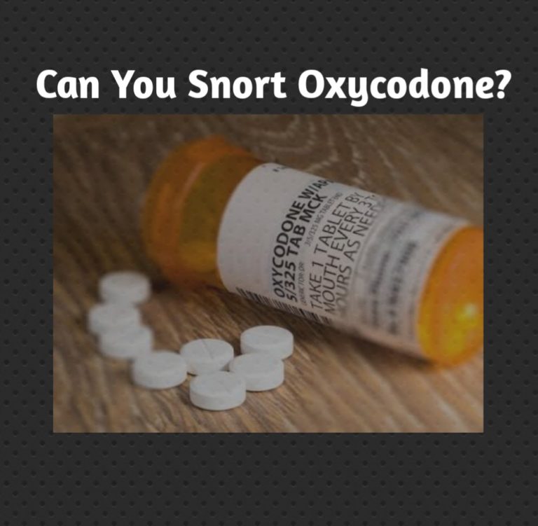 Can You Snort Oxycodone? Public Health