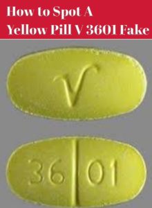 How To Spot A Yellow Pill V 3601 Fake [Norco]