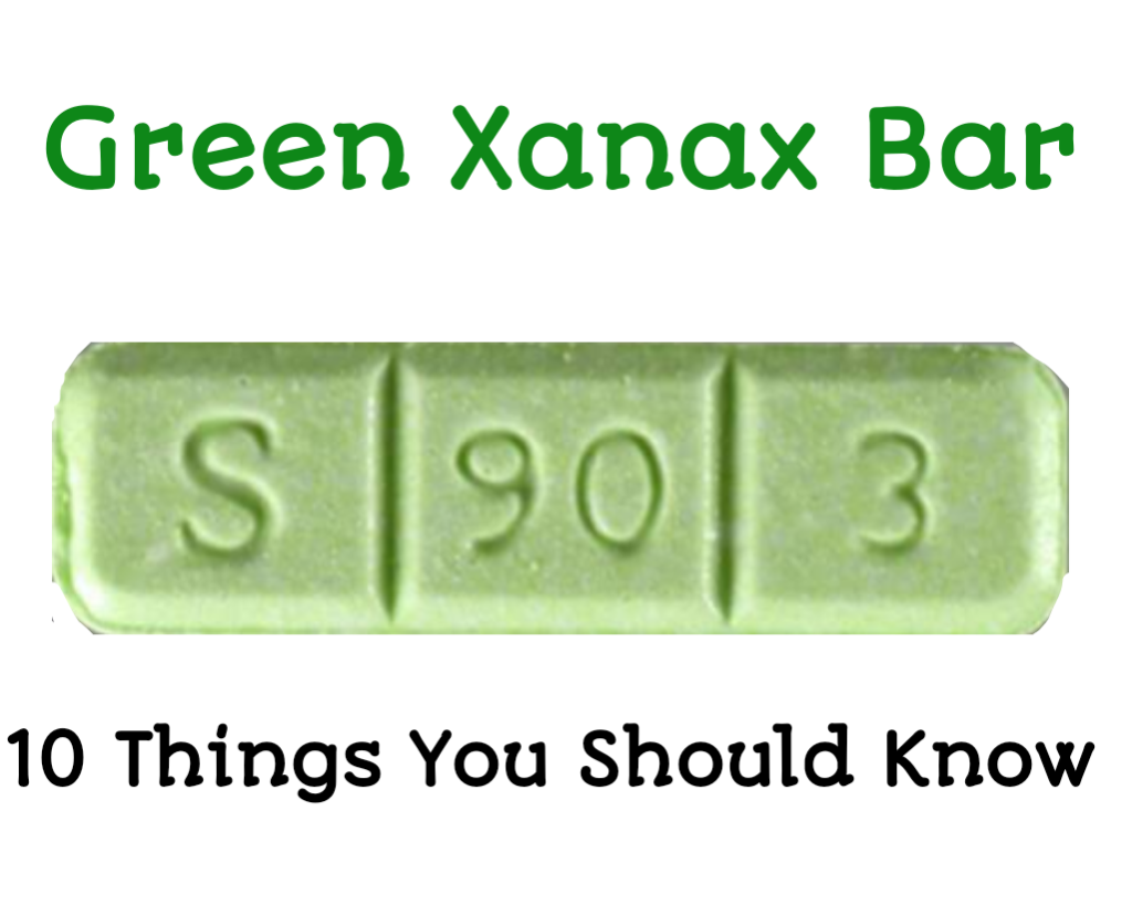 Xanax S 90 3 Bars Green