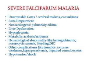 WHO definition of  Severe malaria