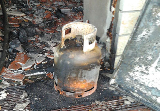 cooking gas explosion