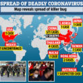 coronavirus spread map