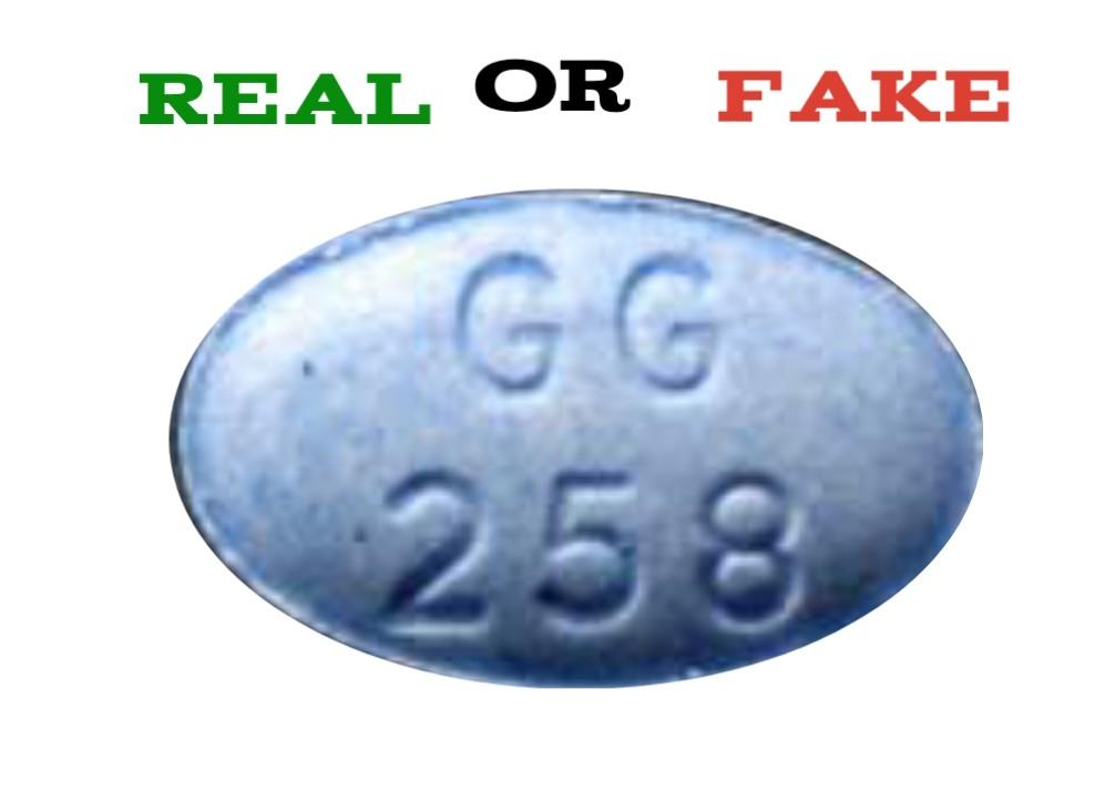 GG258 blue pill fake