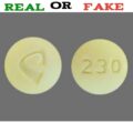Yellow 230 Pill fake