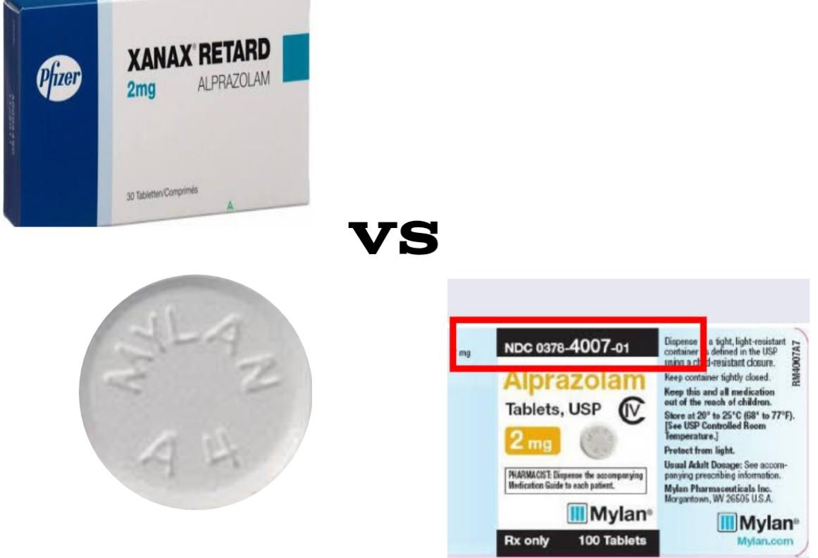 Mylan A4 VS Xanax 2mg