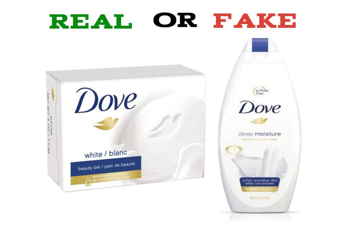 fake vs real dove soap