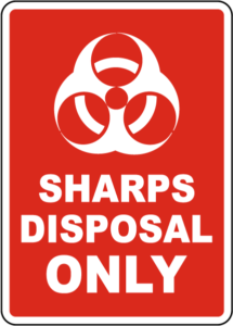 Sharps Disposal Only Sign