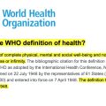 WHO Constitution Defines Health