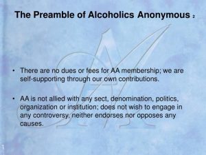 A.A. Preamble