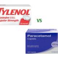 acetaminophen vs paracetamol